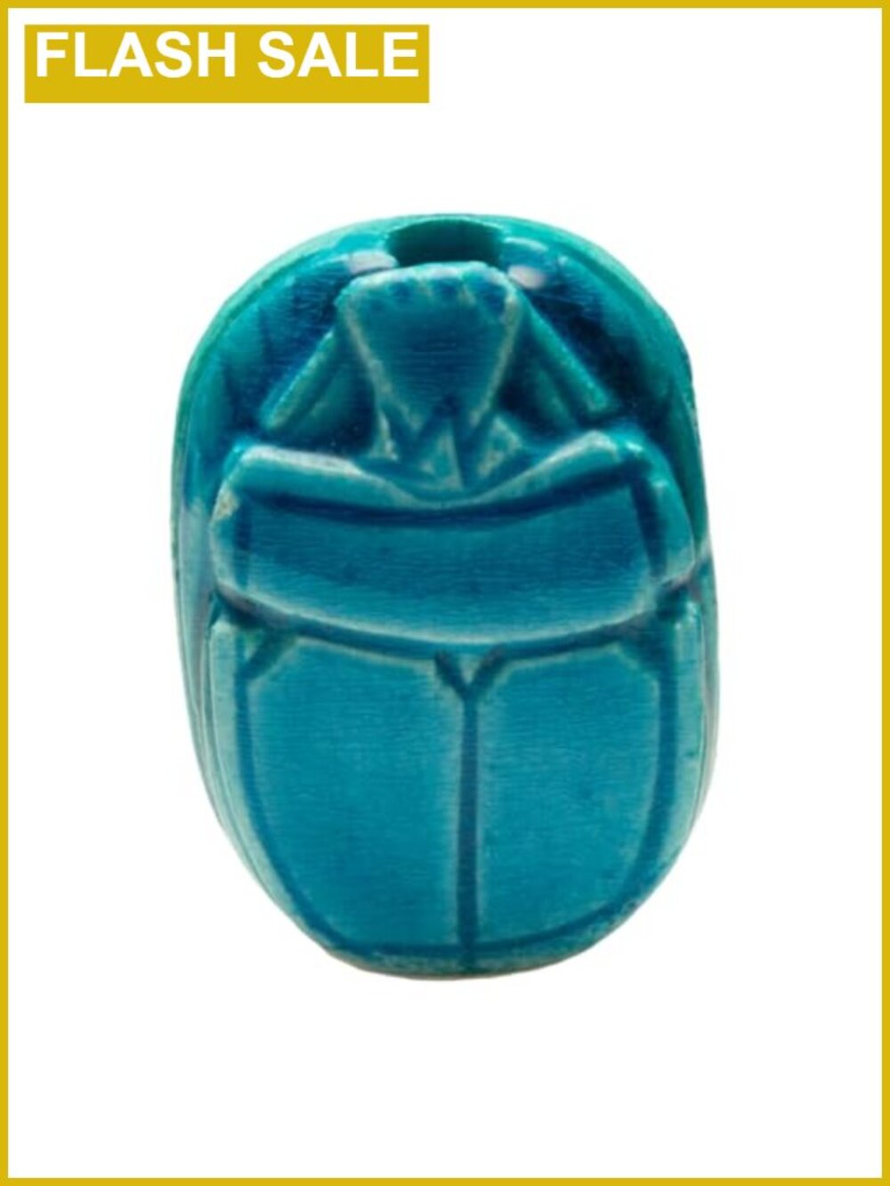 Hand-Carved Scarab Bead Soapstone Ancient Egyptian Collectible Charm